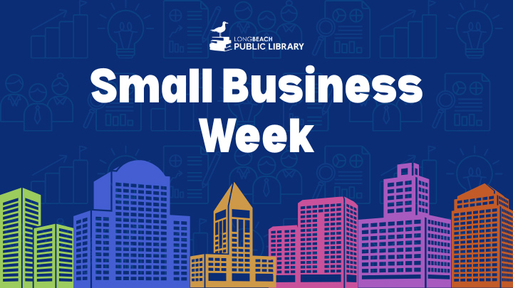 Colorful cityscape below the text "Small Business Week."