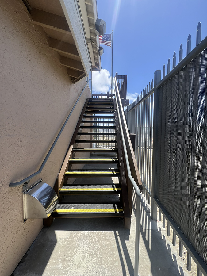 After photo of new safe exterior building stairs